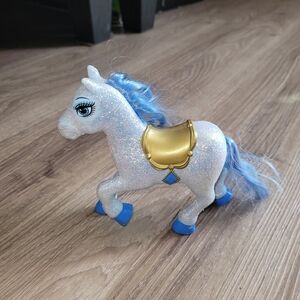 Barbie & The Three Musketeers Blue Glitter Sparkle Pony Horse Figure Only